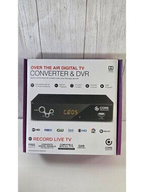 CORE INNOVATIONS CTCB105 DIGITAL TV CONVERTER BOX DVR OVER THE AIR OTA RECEIVER